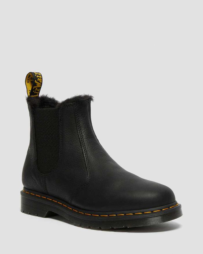 Dr Martens Chelsea Boots Herre Svart 2976 Faux Fur Lined 9018NEHJO